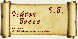 Viktor Bocić vizit kartica